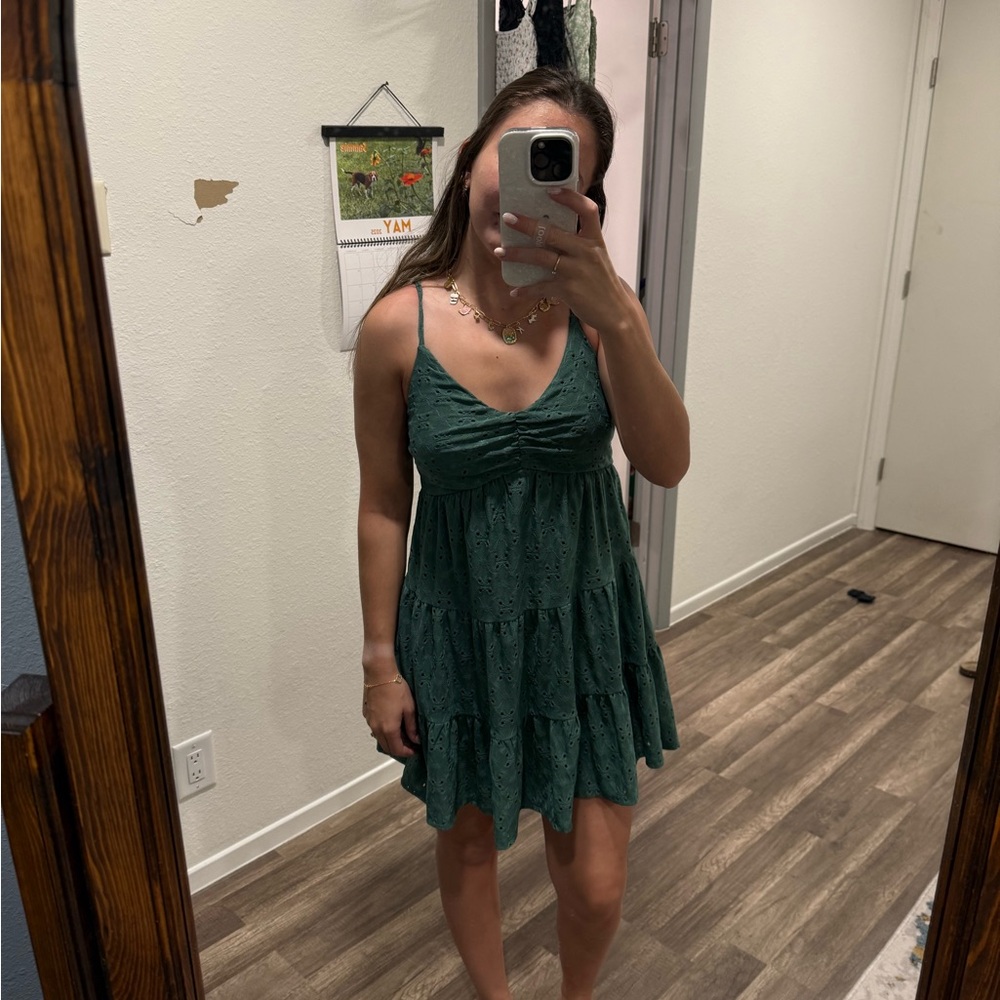 Heart Hips Teal Sleeveless Mini Dress